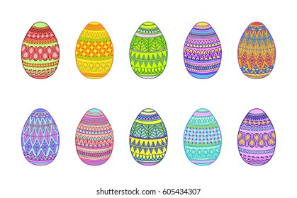 Easter eggs colorful graphic