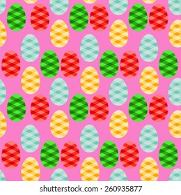 Easter eggs colorful illustration vector pattern.