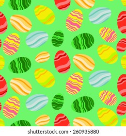 Easter eggs colorful illustration vector pattern.
