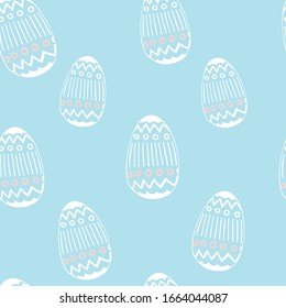 Easter eggs colorful seamless pattern. Background, fabrics or textile. Vector illustration