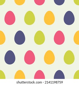 Easter eggs colorful seamless pattern. Vector illustration.