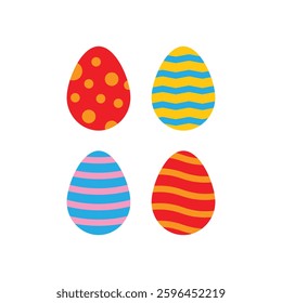 easter eggs colorful set collection design template
