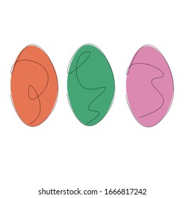 bunte Ostereier, Vektorillustration