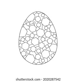 Easter eggs , coloring book pages, isolated on white background. Vector illustration.