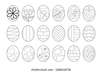 Easter Eggs Coloring Page for Toddlers