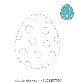Easter Eggs coloring pages for easter worksheets printable for kids activity, Kindergarten and preschool. Trace and color Easter eggs worksheets. Easter eggs clipart vector.