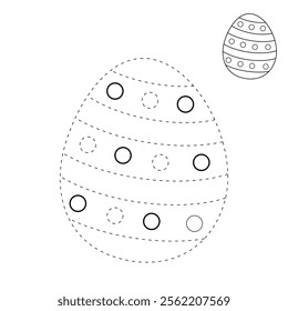 Easter Eggs coloring pages for easter worksheets printable for kids activity, Kindergarten and preschool. Trace and color Easter eggs worksheets. Easter eggs clipart vector.