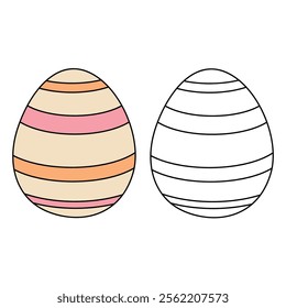 Easter Eggs coloring pages for easter worksheets printable for kids activity, Kindergarten and preschool. Trace and color Easter eggs worksheets. Easter eggs clipart vector.