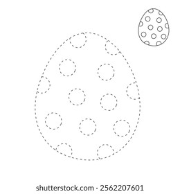 Easter Eggs coloring pages for easter worksheets printable for kids activity, Kindergarten and preschool. Trace and color Easter eggs worksheets. Easter eggs clipart vector.