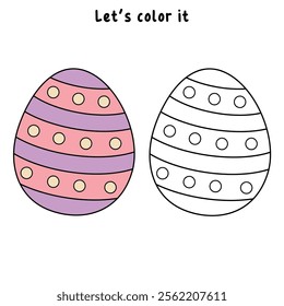 Easter Eggs coloring pages for easter worksheets printable for kids activity, Kindergarten and preschool. Trace and color Easter eggs worksheets. Easter eggs clipart vector.