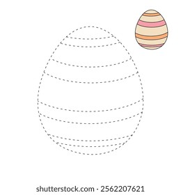 Easter Eggs coloring pages for easter worksheets printable for kids activity, Kindergarten and preschool. Trace and color Easter eggs worksheets. Easter eggs clipart vector.