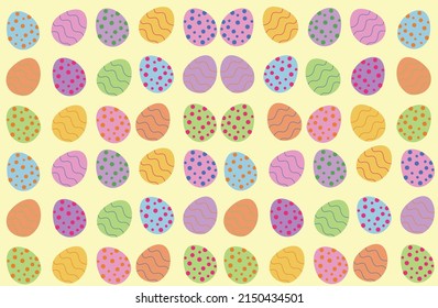 Easter eggs  in colourful pattern