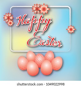 Easter eggs composition