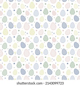 Easter eggs. Concept of a seamless pattern. Vector