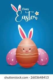 Easter Eggs for easter day Christian festival and cultural holiday vector poster