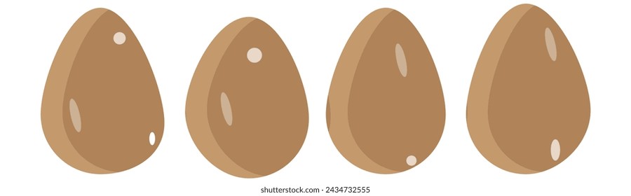 Easter eggs for easter day sweet and colorful with decoration patterns on white background vector illustration.