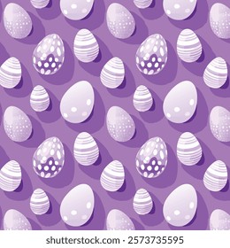 Easter eggs decorated seamless pattern vector