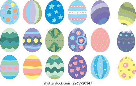 Easter eggs for decoration and design