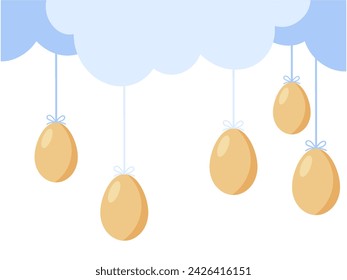 Easter Eggs Decoration Frame Background