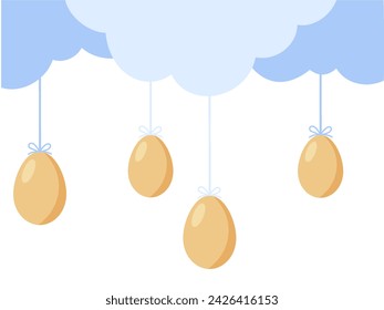 Easter Eggs Decoration Frame Background