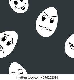 Easter Eggs and Eggs Decoration Hand Drawn Seamless Pattern