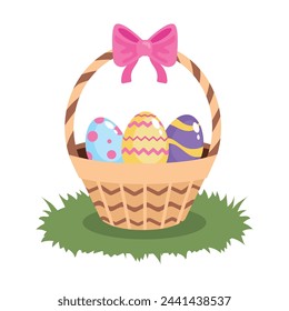 easter eggs decoration isolated illustration