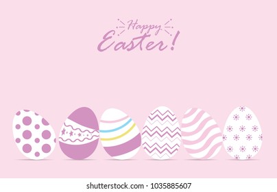 Easter eggs for decoration isolated on white background. Conceptual for Happy Easter ,vector illustration.