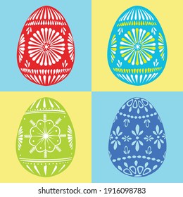 easter eggs decorative design set bundle