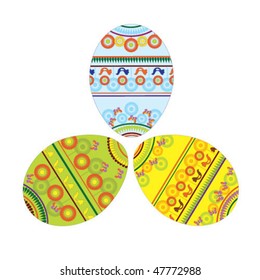 Easter eggs with a decorative pattern
