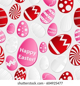 Easter eggs design from color paper collection seamless pattern eps10