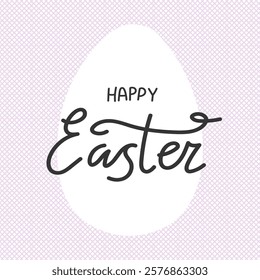 Easter eggs design, Easter day festival icon, ostern egg icons with tartan striped pattern and lettering Happy Easter symbols collection, logo isolated.