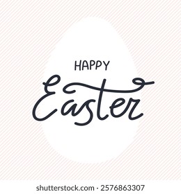 Easter eggs design, Easter day festival icon, ostern egg icons with tartan striped pattern and lettering Happy Easter symbols collection, logo isolated.