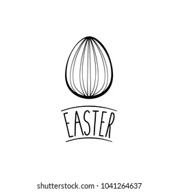 Easter eggs. Easter design element. Vector illustration isolated on white background.