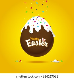 Easter eggs for design of Easter holidays. Vector illustration