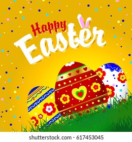 Easter eggs for design of Easter holidays. Vector illustration