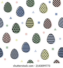 Easter eggs. Design of a seamless texture. Vector