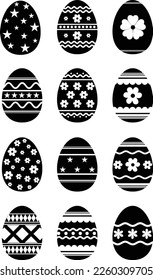 diseños de huevos de Pascua, colección negra