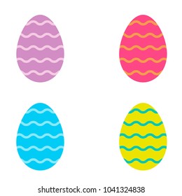 Easter eggs of different colors