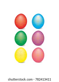 Easter eggs different colors