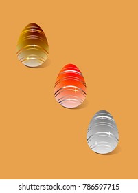 Easter eggs different colors