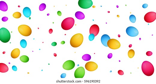 Easter eggs in different shapes. Easter background