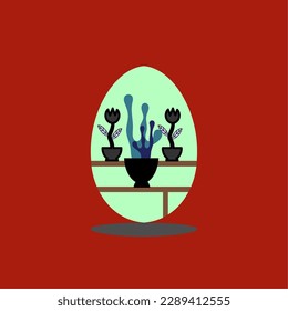 Easter eggs doodle style. Happy easter hand drawn isolated on white background.vector