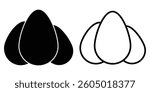Easter eggs drawing clipart set. Happy easter egg flat clip art collection in silhouette and paint art for traditional hunting celebration. Vector illustration flat oval shape elements. egg icon. 