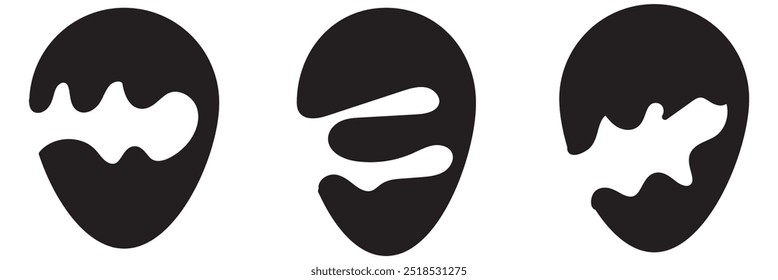 Huevos de Pascua dibujados por una línea. Concepto de Pascua feliz. Saludo diseño de Anuncio. Arte Moderno. Ilustración vectorial en estilo minimalista.
