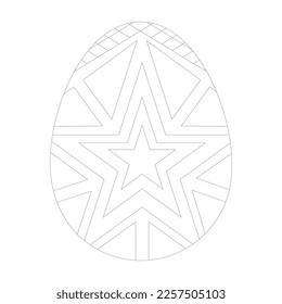 Los huevos de Pascua se dibujan en una combinación de estrellas y triángulos.
