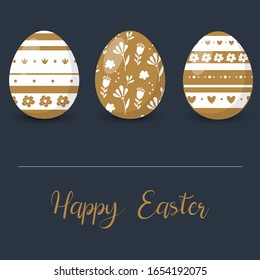 easter eggs drawn in vector graphics