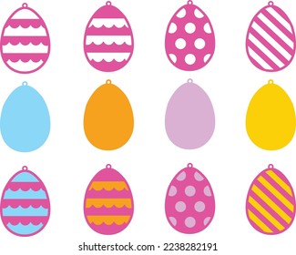Easter Eggs Earrings, Spring, Easter, Tulips Flower, Happy Easter Vector Illustration Files