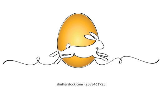 Easter eggs with elegant gold motifs, accompanied by adorable bunnies.