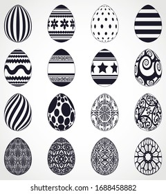 easter eggs elegant ornamental decorative set