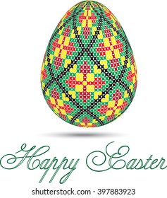 Easter eggs with embroidery